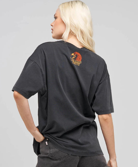 The Mad Hueys Bad To The Bone Womens Oversized Tee | Washed Black