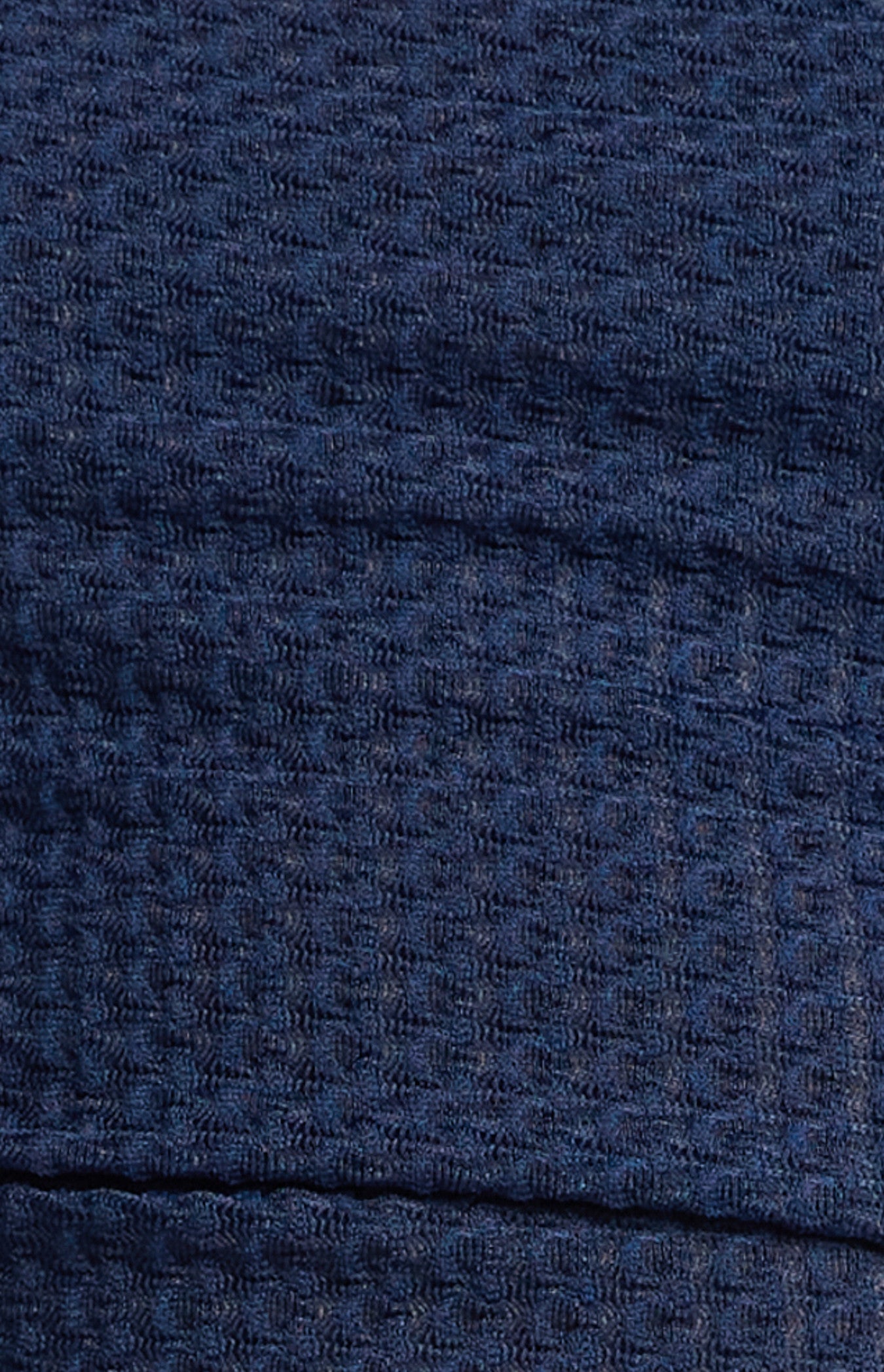 STYLE STATE TWO WAY WEAR PLEATED NECKLINE TEXTURED STRETCH JERSEY TOP NAVY