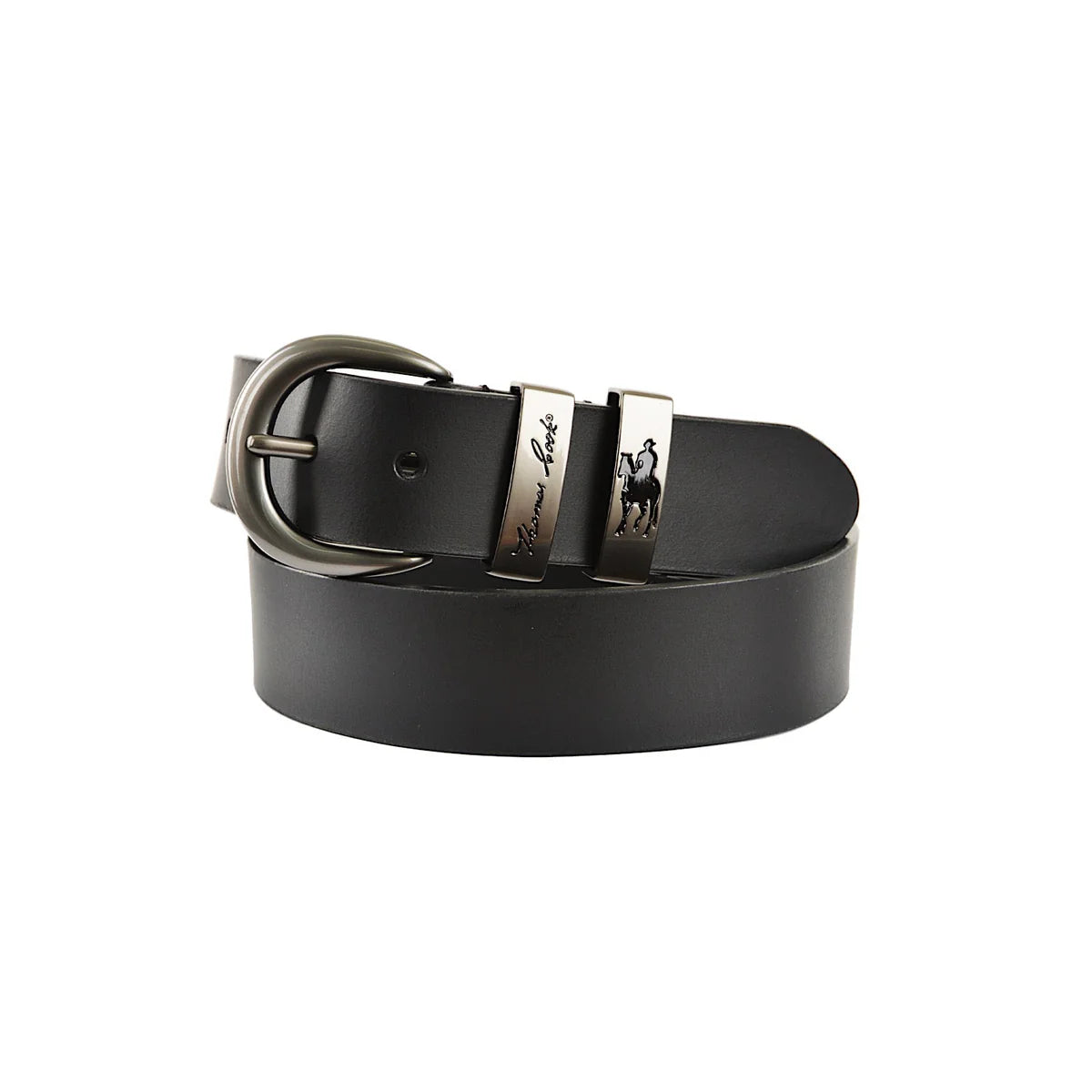 Thomas Cook Gunmetal Twin Keeper Belt | Black