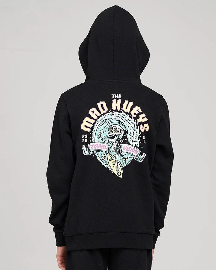 The Mad Hueys Tunnel Vision Youth Hooded Pullover | Black
