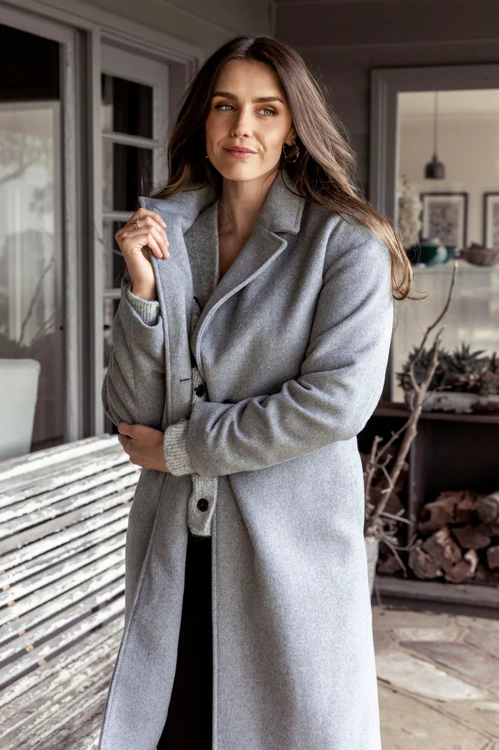 JUMP WOOL BLEND COAT GREY MARLE