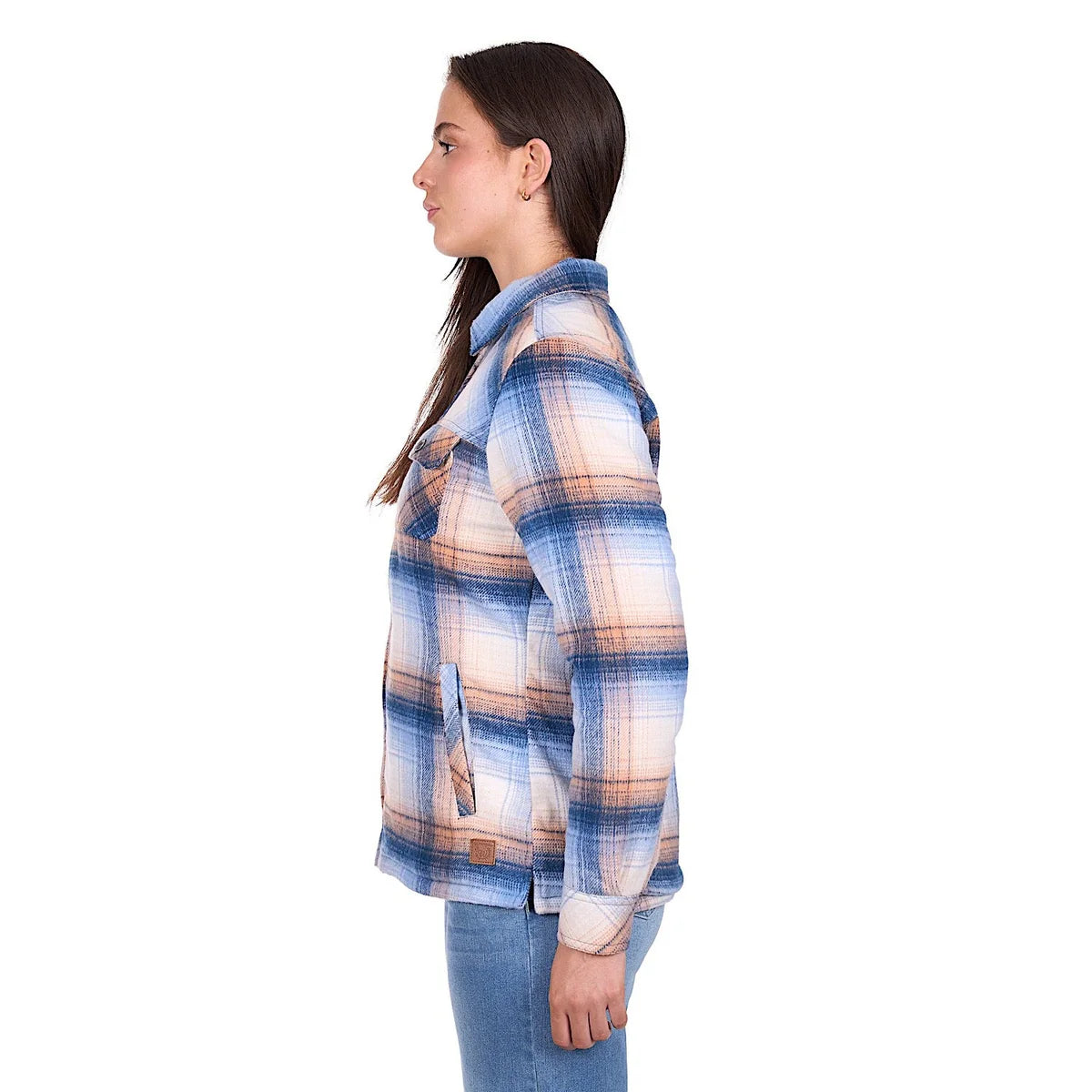 Wrangler Darla Shirt Jacket | Blue/Clay