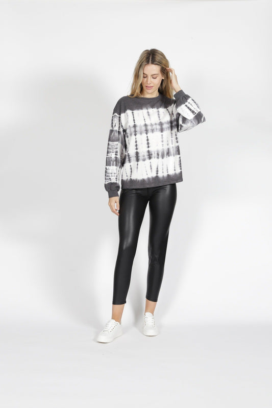 SASS TESSA WETLOOK PANT BLACK