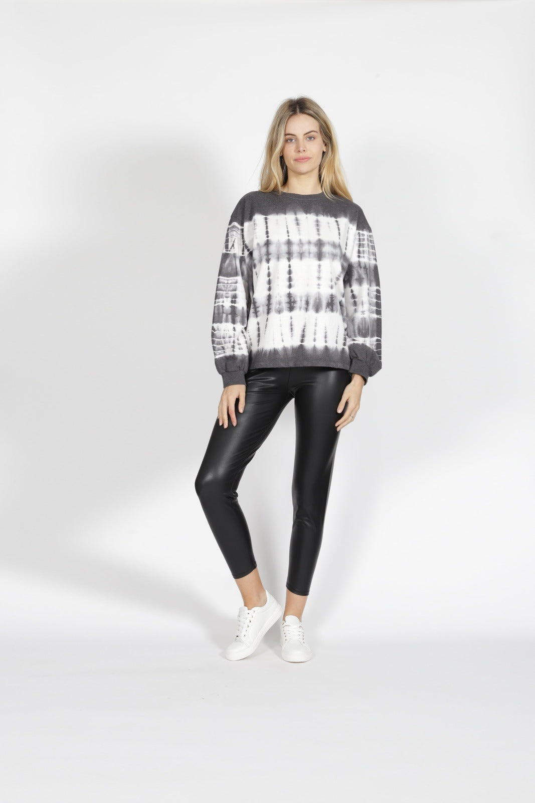 SASS TESSA WETLOOK PANT BLACK