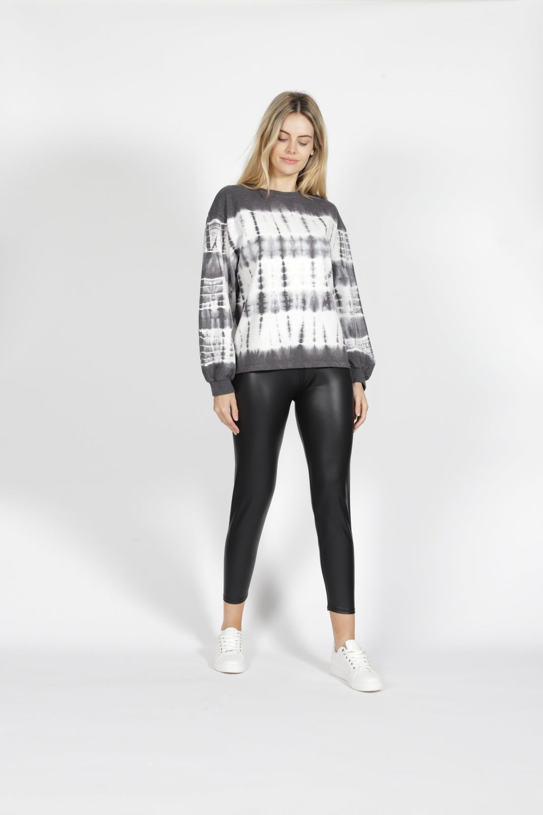 SASS TESSA WETLOOK PANT BLACK