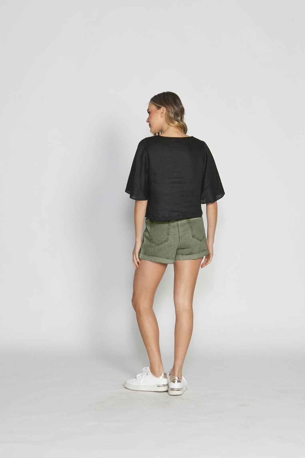 SASS KEIRA DENIM SHORT KHAKI