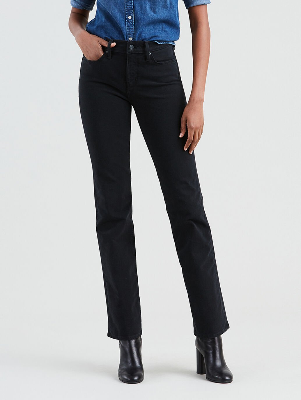 LEVIS 314 SHAPING STRAIGHT 4X STRETCH NEW ULTRA BLACK 30 LEG