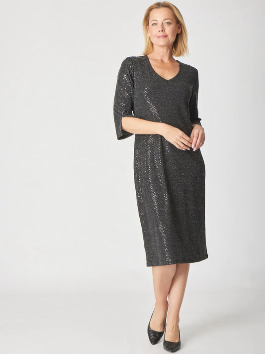 CORDELIA ST LAVISH DRESS BLACK/SILVER