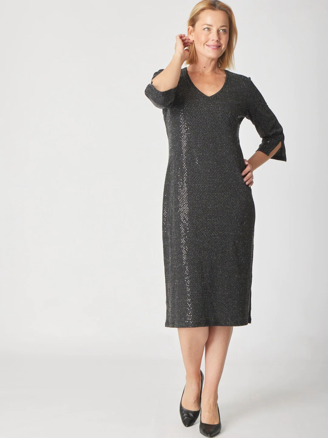 CORDELIA ST LAVISH DRESS BLACK/SILVER