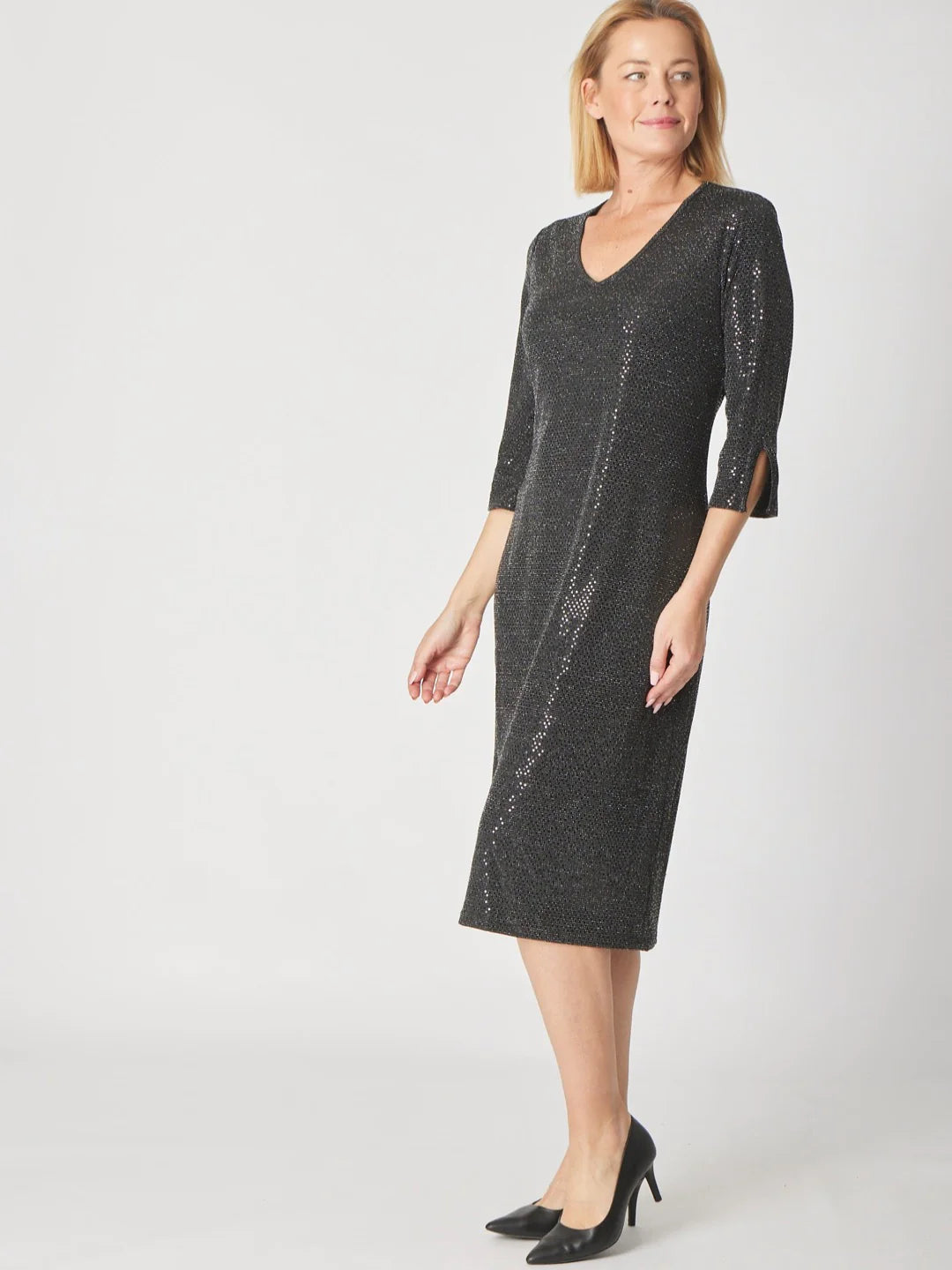 CORDELIA ST LAVISH DRESS BLACK/SILVER