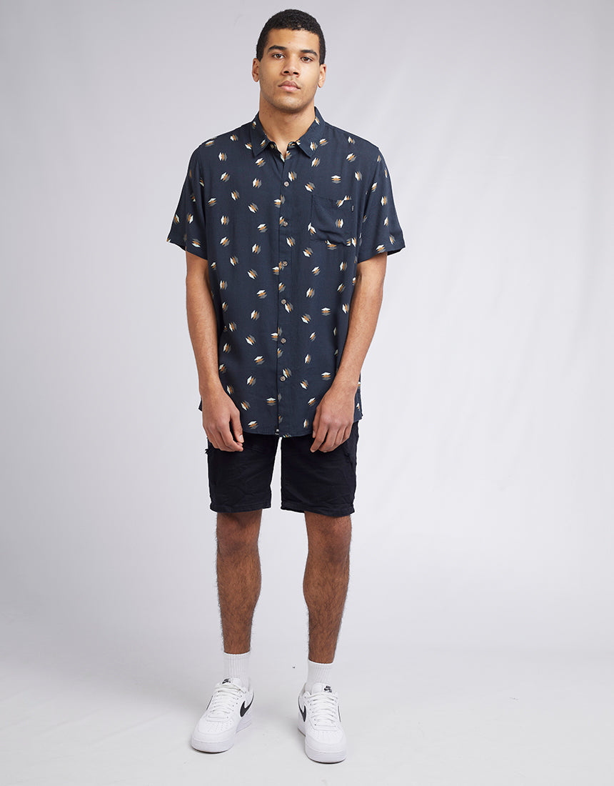 ST GOLIATH DIAMONS SHORT SLEEVE SHIRT NAVY