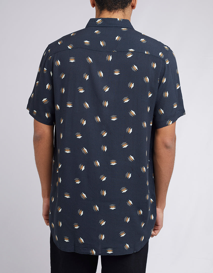 ST GOLIATH DIAMONS SHORT SLEEVE SHIRT NAVY