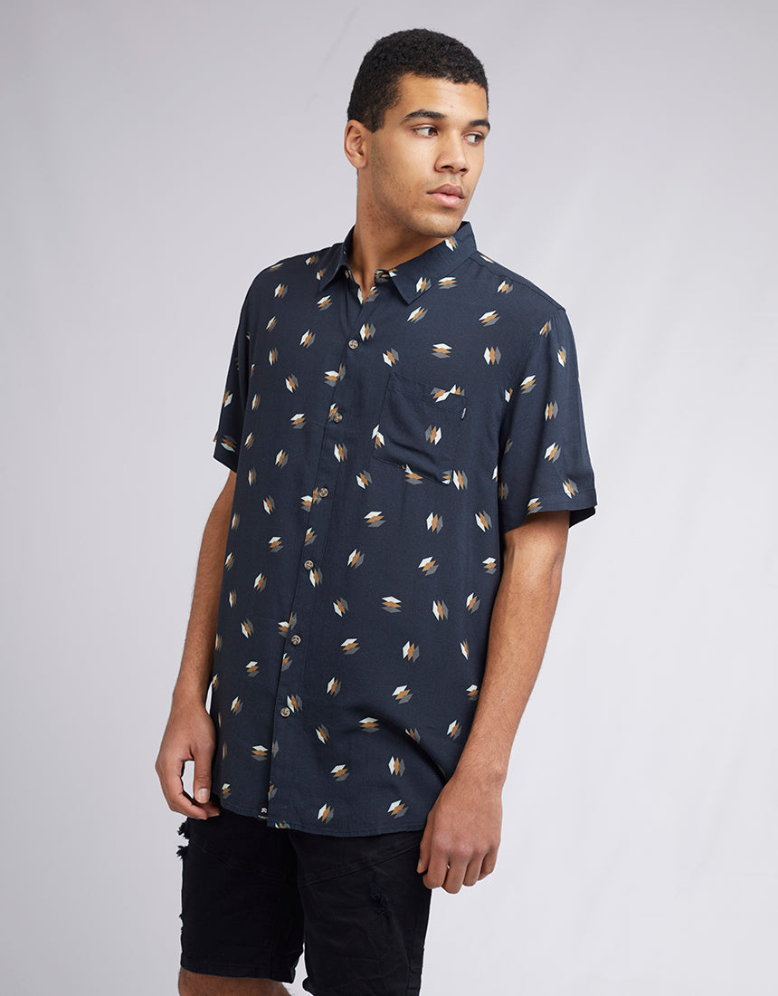 ST GOLIATH DIAMONS SHORT SLEEVE SHIRT NAVY