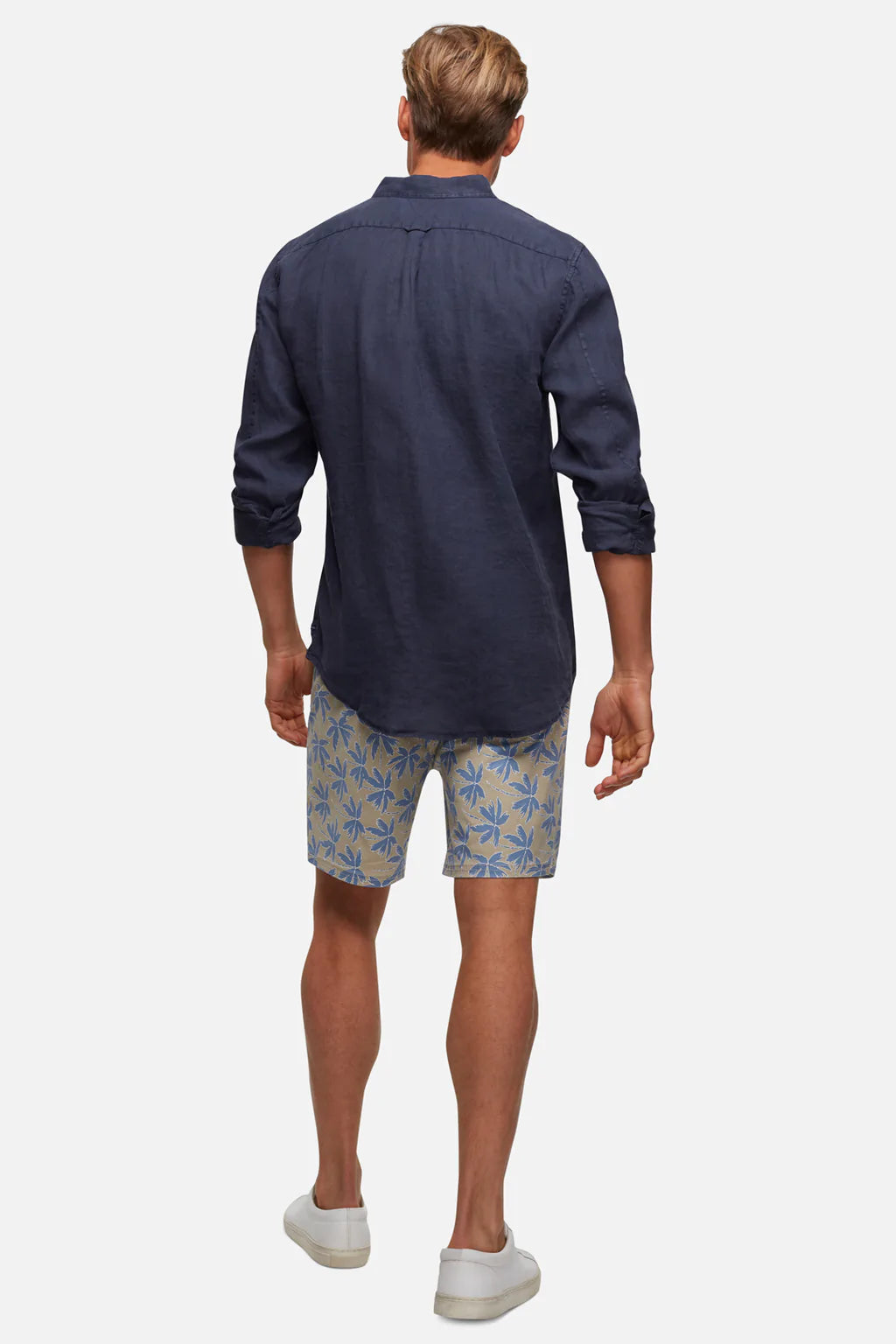 INDUSTRIE TENNYSON LINEN L/S OD NAVY SHIRT