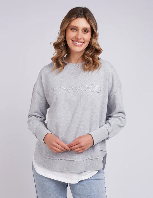 FOXWOOD SIMPLIFIED CREW GREY MARLE