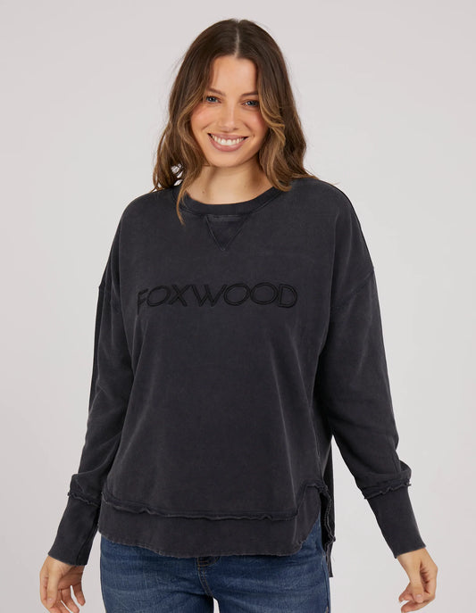 FOXWOOD WASHED SIMPLIFIED CREW NAVY