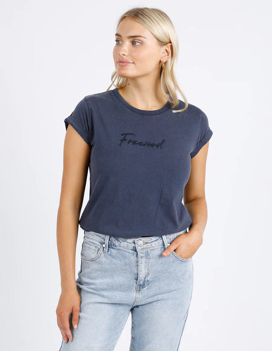 FOXWOOD SIGNATURE TEE NAVY