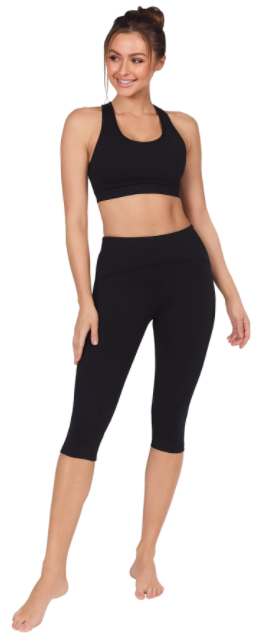 ABI AND JOSEPH LEO HI-TECH SPORTS BRA BLACK