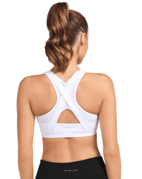 ABI AND JOSEPH LEO HI-TECH SPORTS BRA WHITE