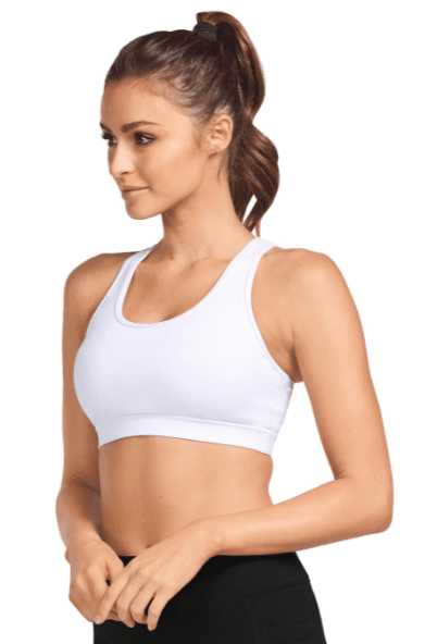 ABI AND JOSEPH LEO HI-TECH SPORTS BRA WHITE