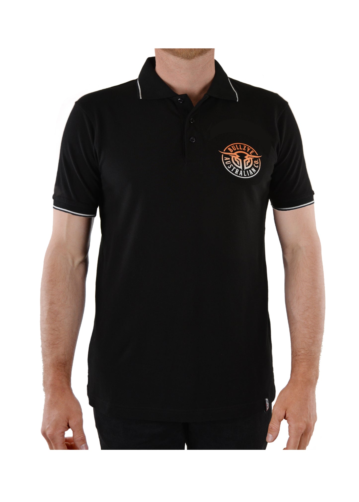 BULLZYE MENS BULLRING S/S POLO BLACK