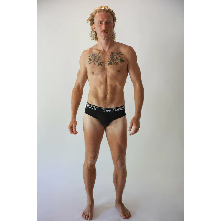 REER ENDZ ORGANIC COTTON MENS BRIEF BLACK