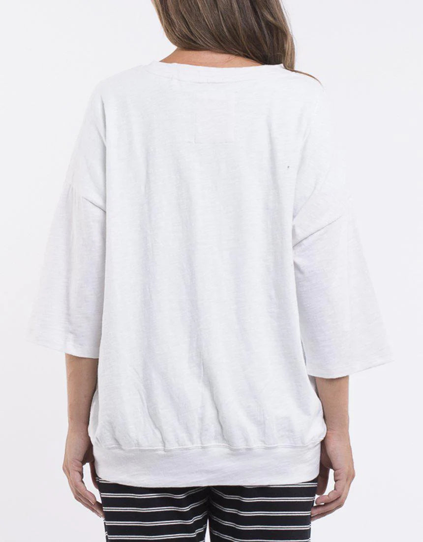 ELM FUNDAMENTAL MAZIE SWEAT WHITE