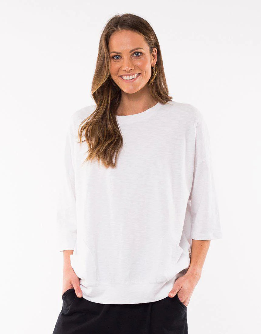 ELM FUNDAMENTAL MAZIE SWEAT WHITE