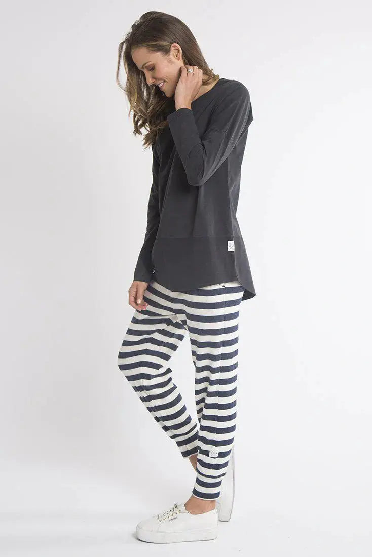 ELM FUNDAMENTAL RIB LONG SLEEVE TEE WASHED BLACK