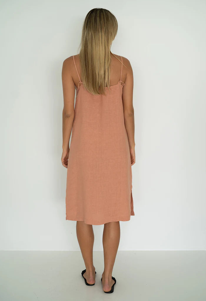 HUMIDITY HAZEL DRESS BURNT CLAY