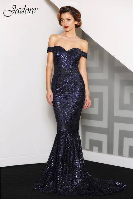 JADORE J8006 DRESS NAVY 10