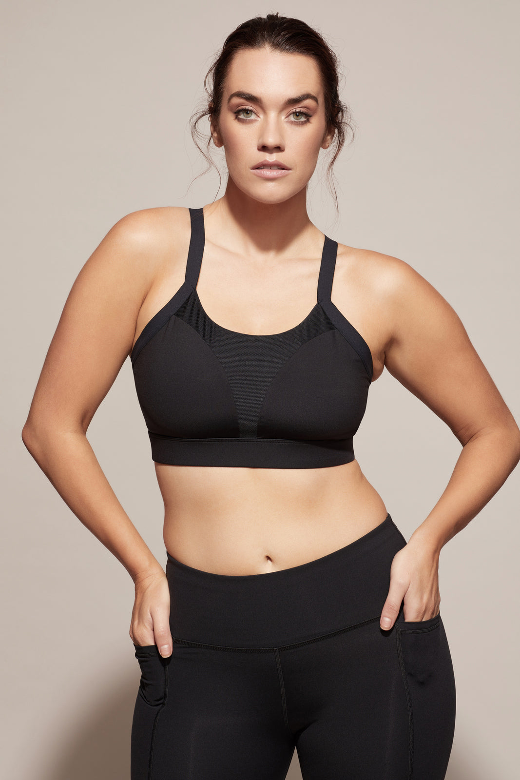 D+K ACTIVE MARLEY CROP BLACK