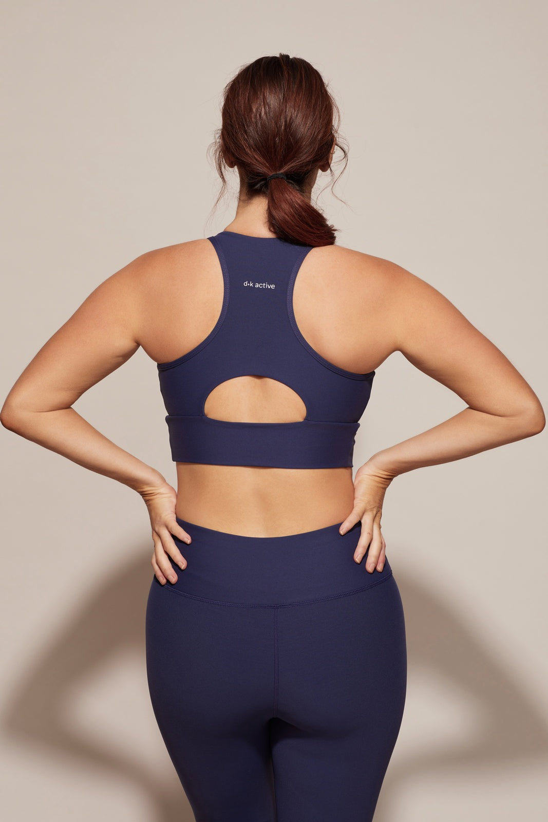 D+K ACTIVE MELODIC CROP NAVY