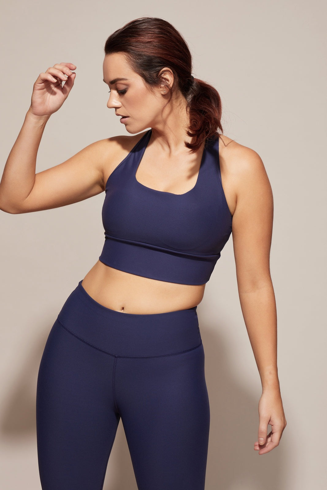 D+K ACTIVE MELODIC CROP NAVY