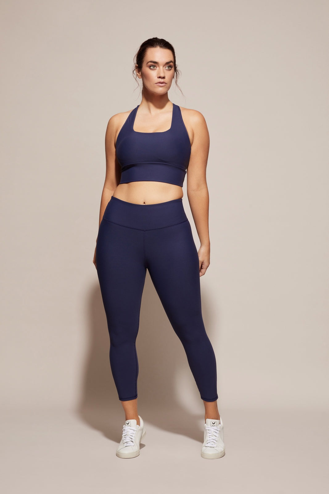 D+K ACTIVE MELODIC CROP NAVY