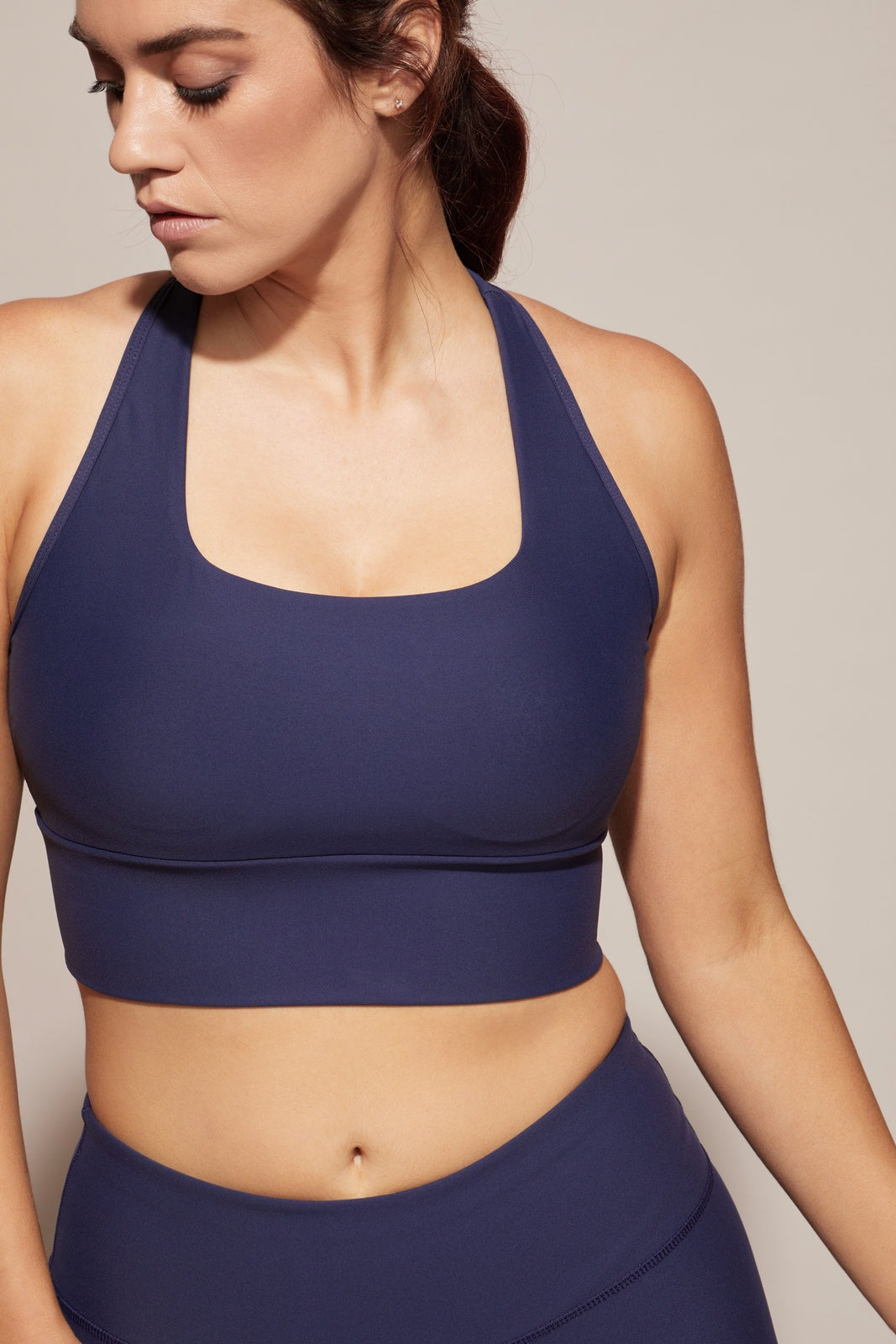 D+K ACTIVE MELODIC CROP NAVY