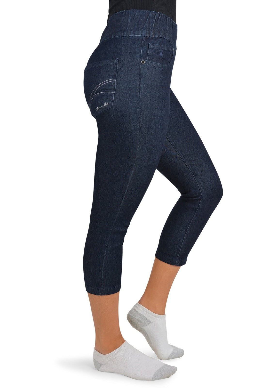 THOMAS COOK PEARL PULL ON WONDER JEAN CAPRI DARK INDIGO