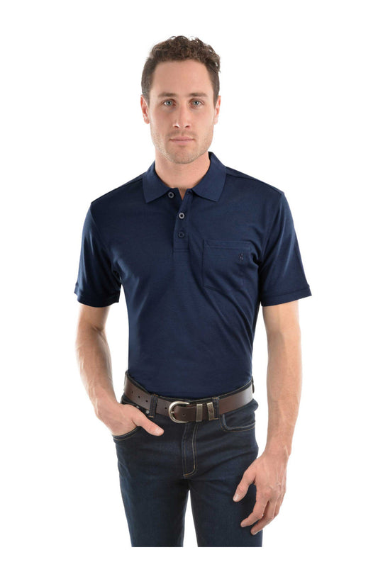THOMAS COOK MENS BAMBOO POLO NAVY