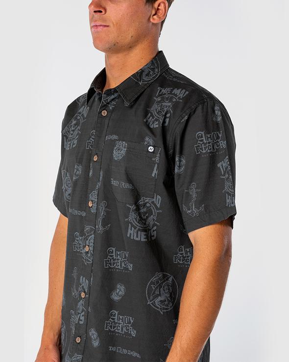 THE MAD HUEYS DISTORTED SHORT SLEEVE SHIRT