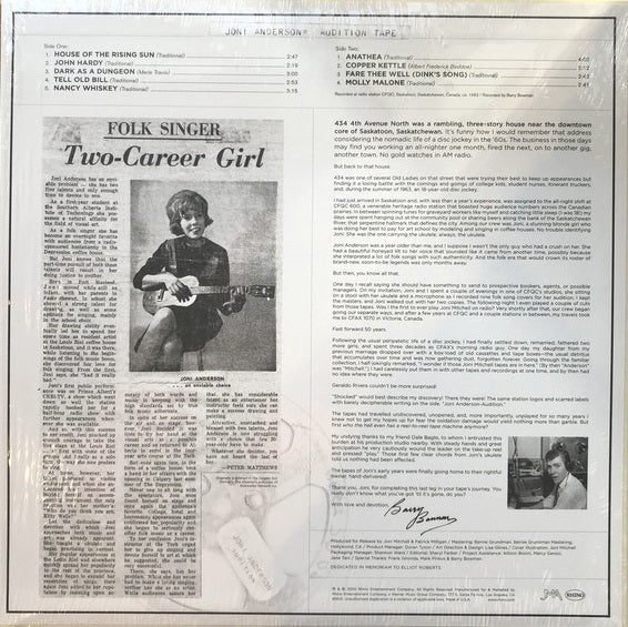 JONI MITCHELL EARLY JONI 1963 LP