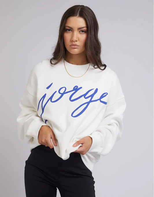 JORGE SCRIPT CREW VINTAGE WHITE
