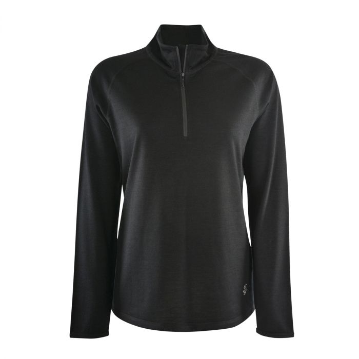 THOMAS COOK MERINO BLEND 1/4 ZIP SKIVVY BLACK