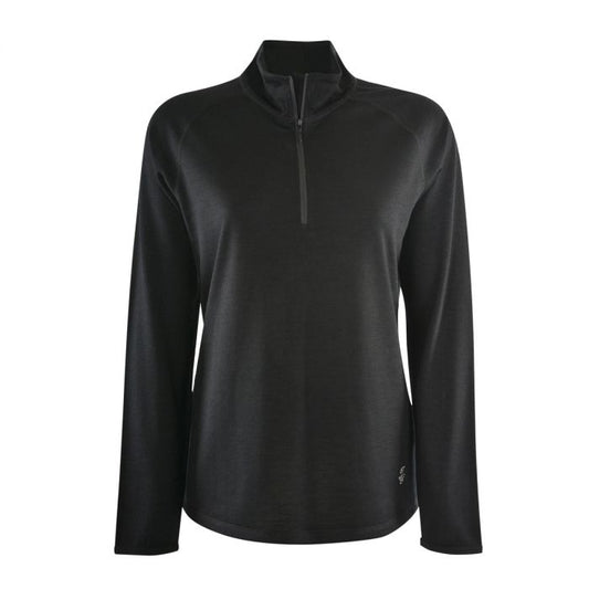 THOMAS COOK MERINO BLEND 1/4 ZIP SKIVVY BLACK
