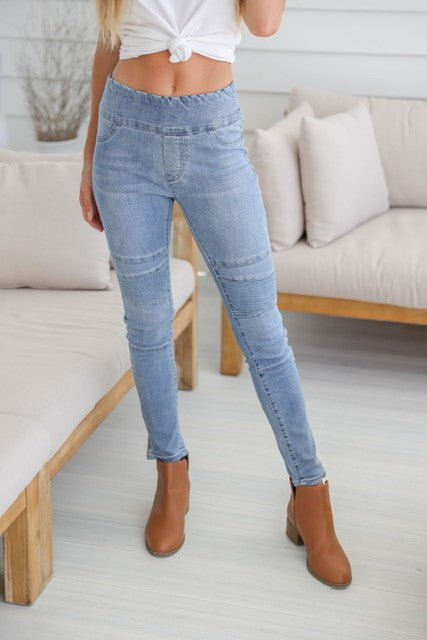 COUNTRY DENIM LIGHT PULL ON MOTTO JEAN LIGHT BLUE