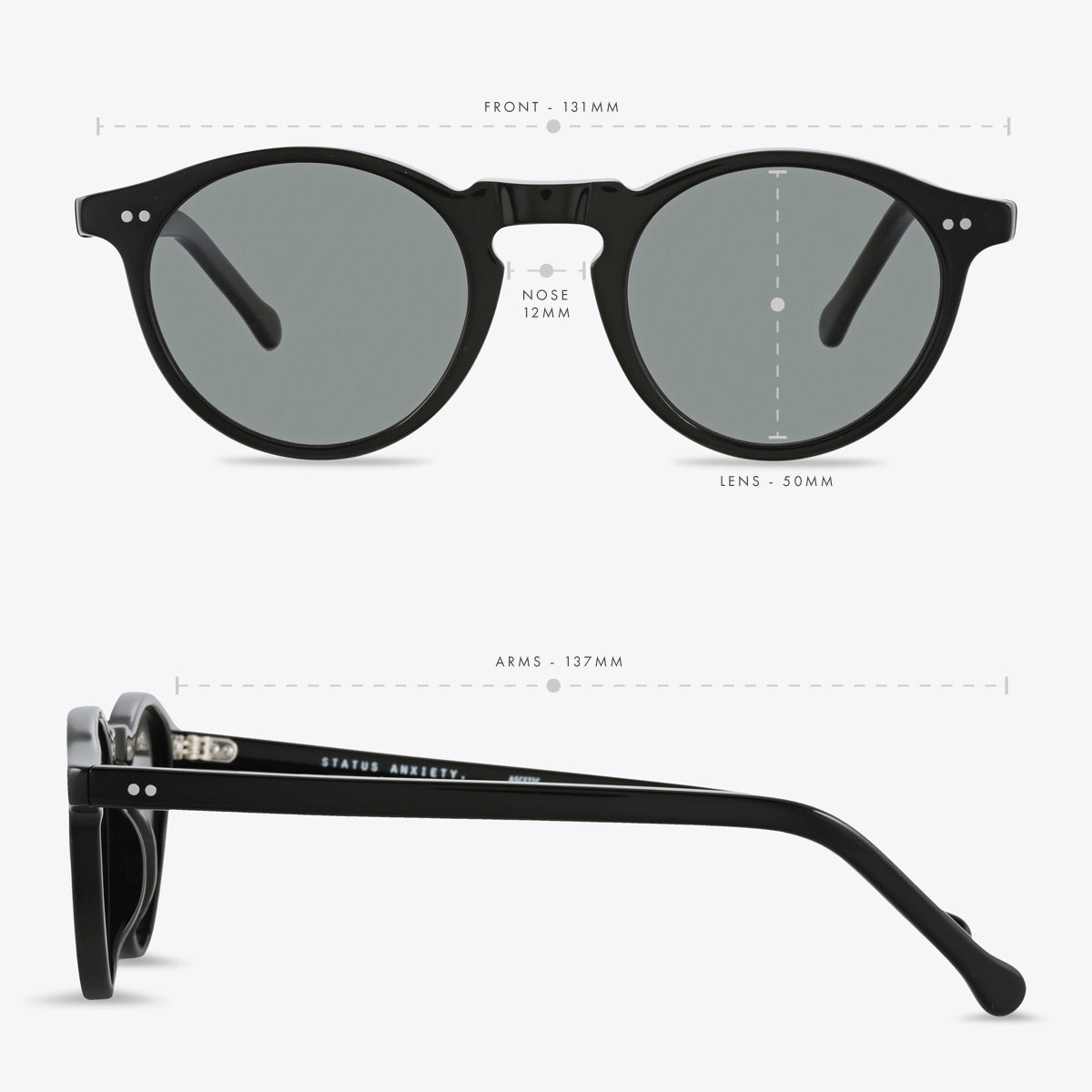 STATUS ANXIETY ASCETIC SUNGLASSES BLACK