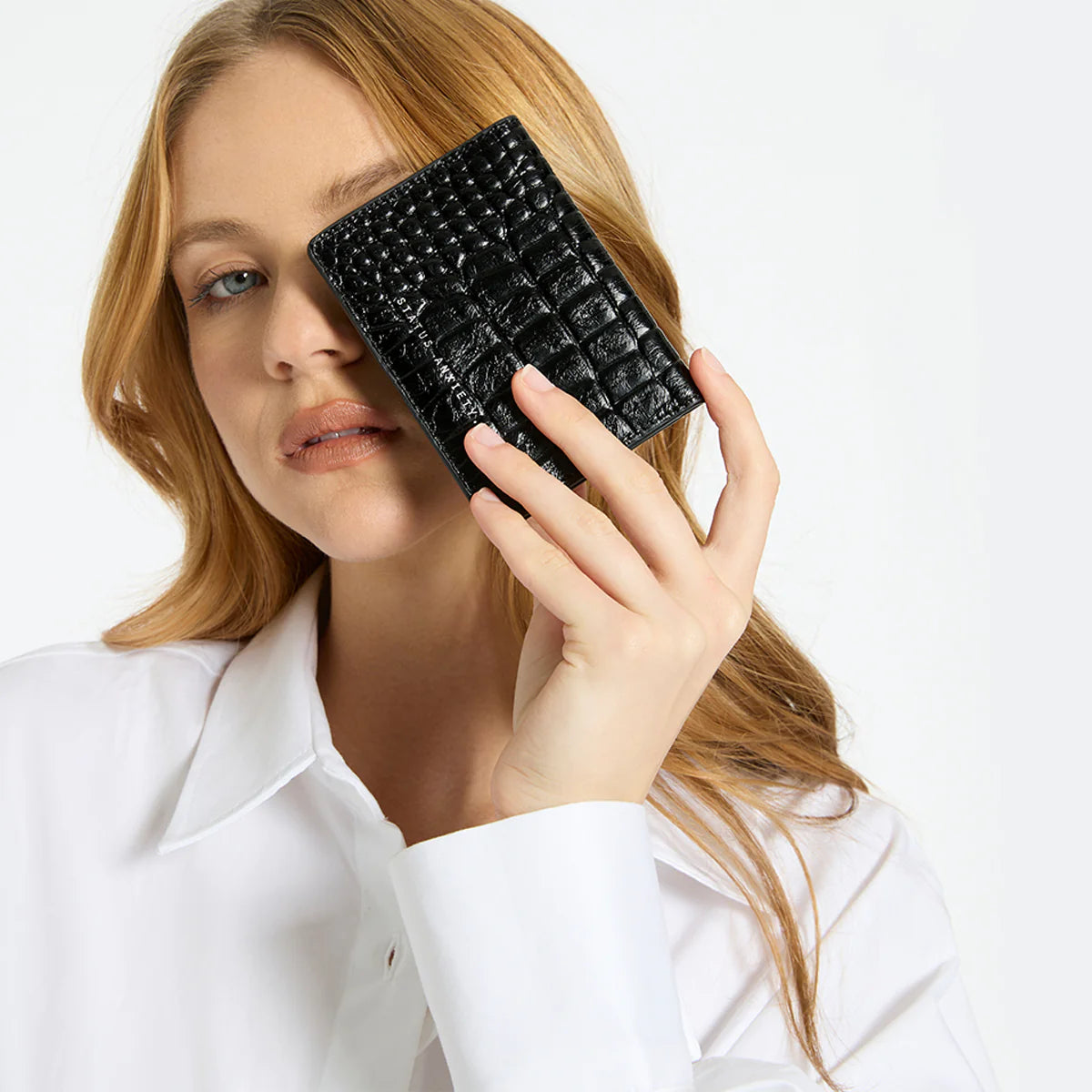STATUS ANXIETY EASY DOES IT BLACK CROC EMBOSS