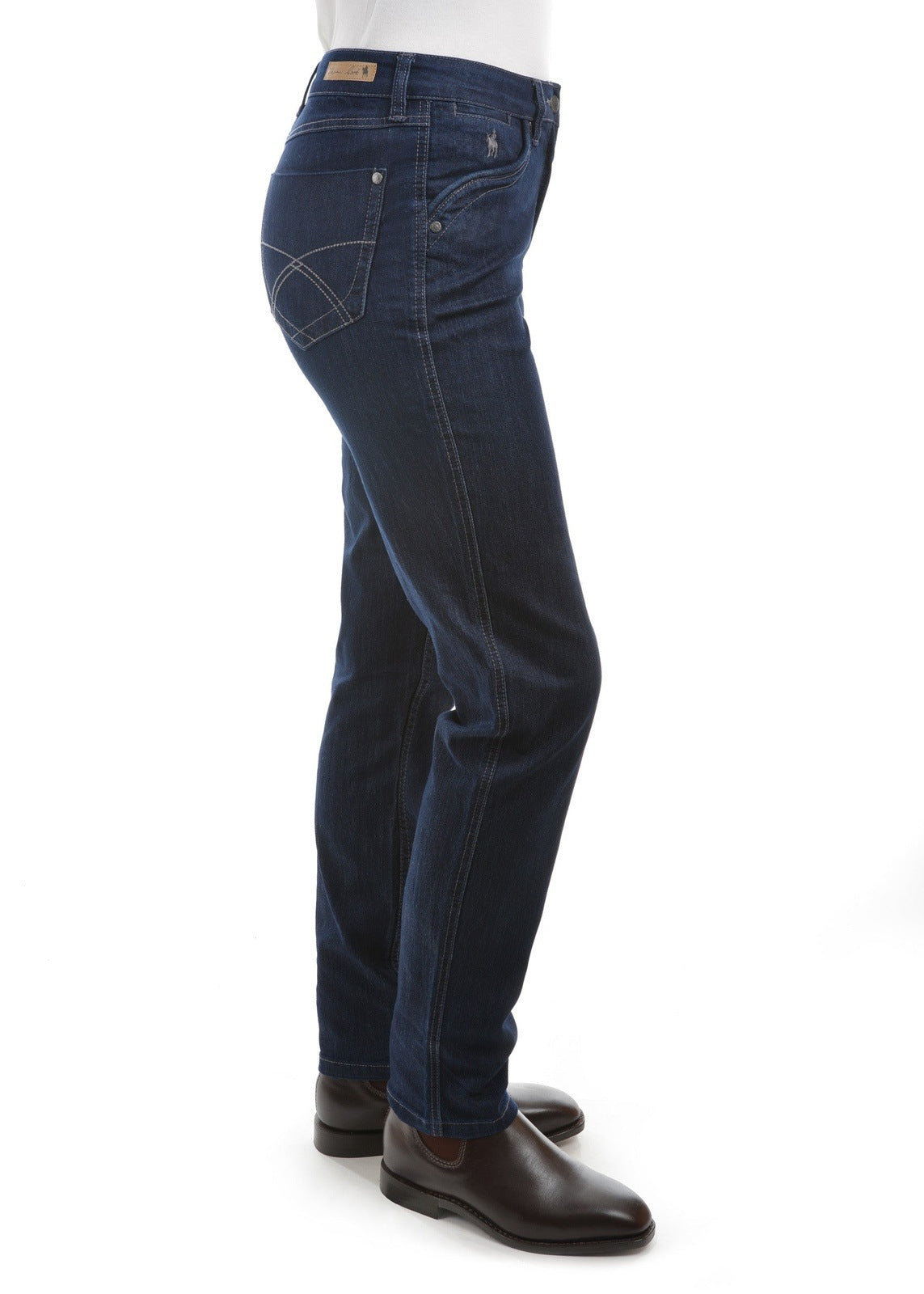 THOMAS COOK WOMENS LYNDA SLIM LEG WONDER JEAN DARK BLUE DENIM