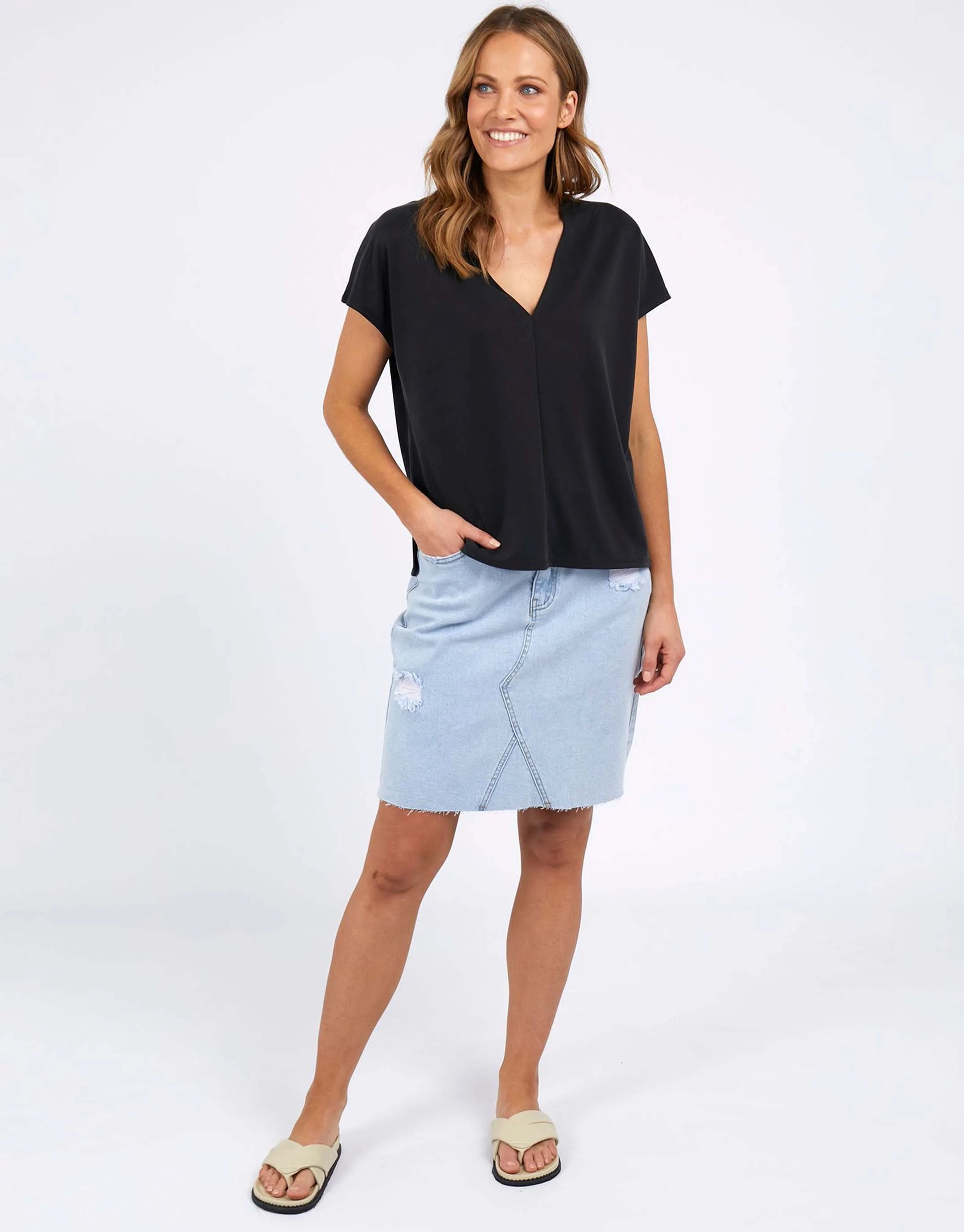 FOXWOOD LYRIC TEE BLACK