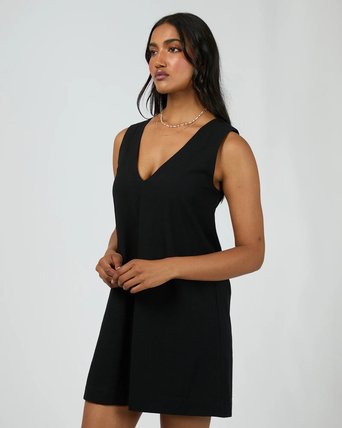 ALL ABOUT EVE ESSENTIAL MINI DRESS BLACK