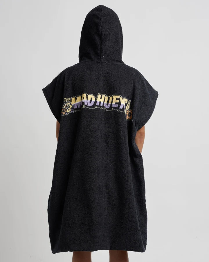 The Mad Hueys Surfing Hueys Youth Hooded Towel | Black